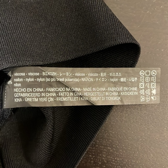 Zara Black Side Cut Out Bodycon Mini Dress - Picture 10 of 12